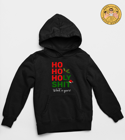 HO HO HOLY SHIT | Premium Unisex Winter Hoodie
