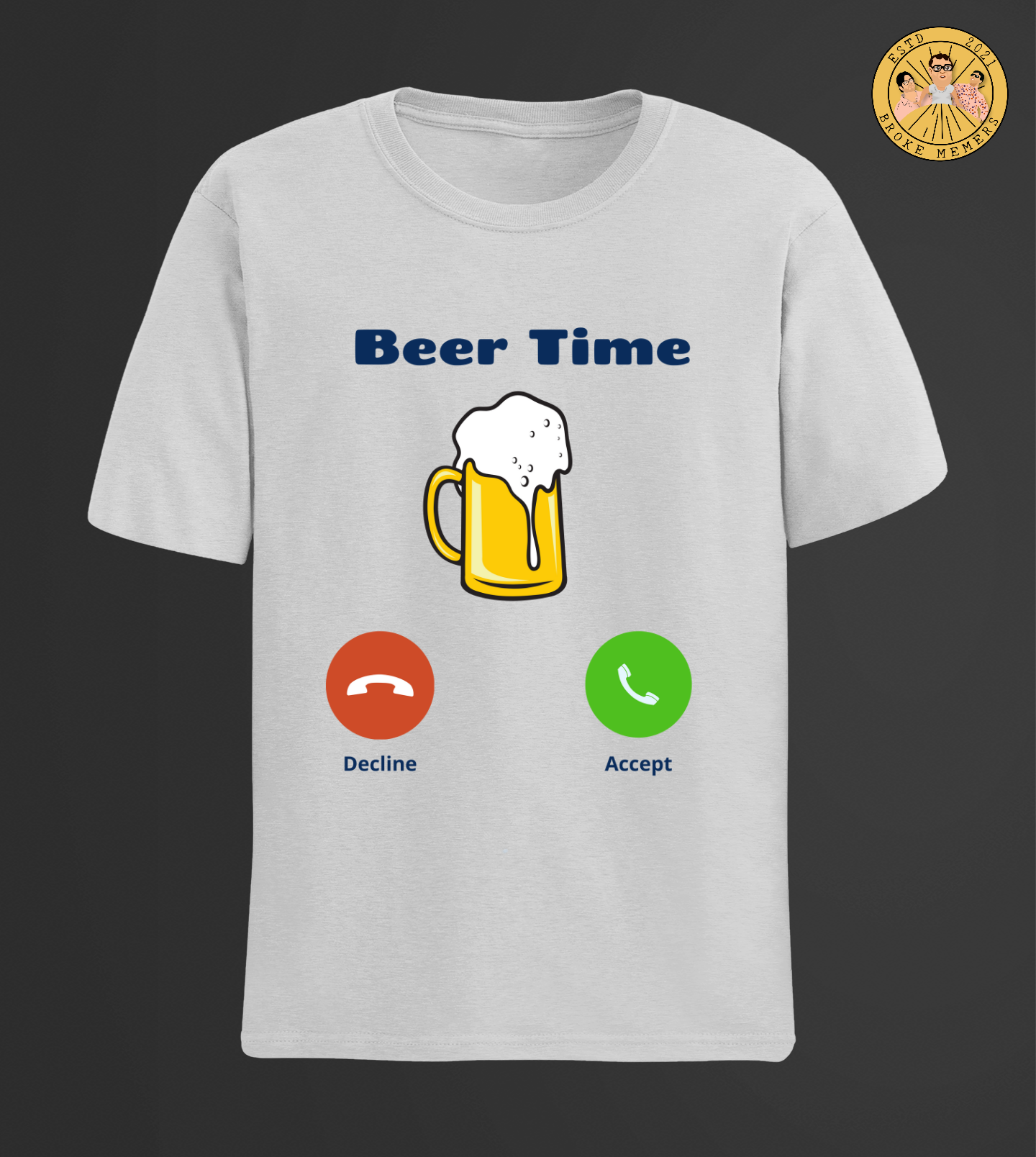 Beer Time | Premium Half Sleeve Unisex T-Shirt