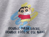 Double Mask Lagao - Shinchan | Pemium Half Sleeve Unisex T-Shirt