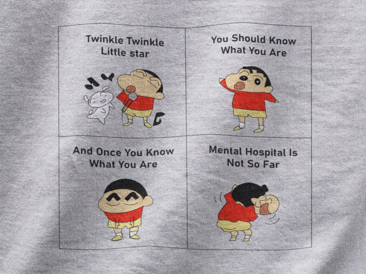 Shinchan Twinkle Twinkle Little Star | Half Sleeve Unisex Tshirt