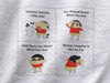Shinchan Twinkle Twinkle Little Star | Half Sleeve Unisex Tshirt