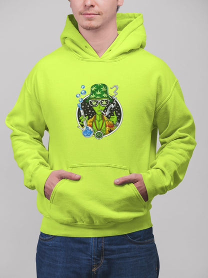 Alien with bong | Premium Unisex Winter Hoodie