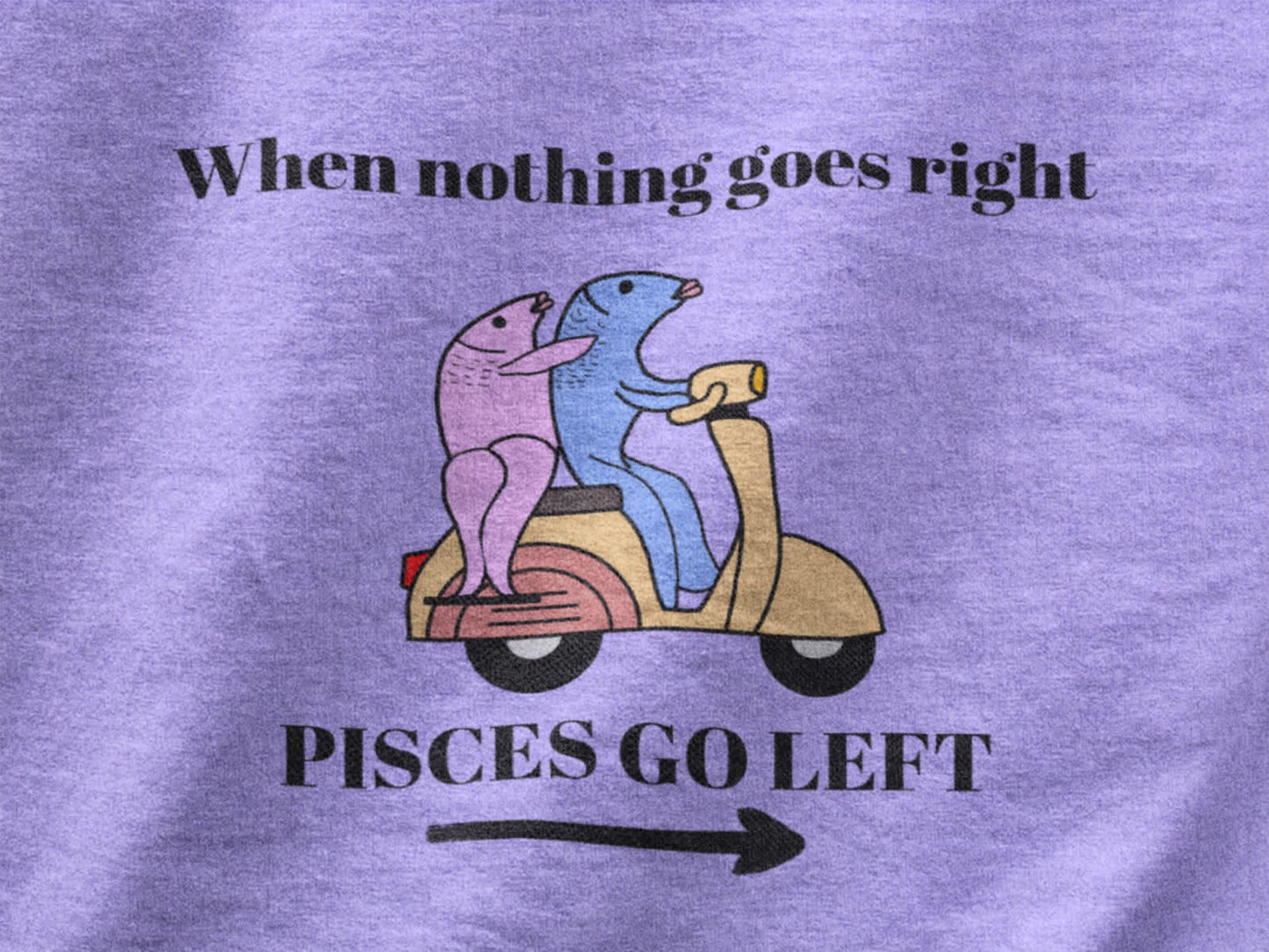 Pisces go left | Premium Unisex Winter Hoodie