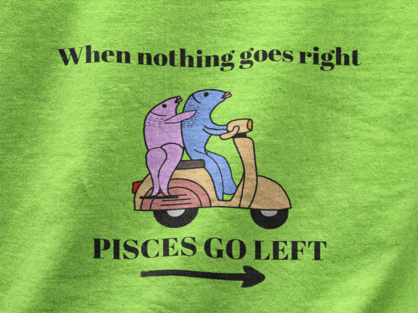 Pisces go left | Premium Unisex Winter Hoodie