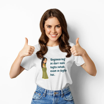 Engineering se darr nahi lagta sahab | Premium Half Sleeve Unisex T-Shirt