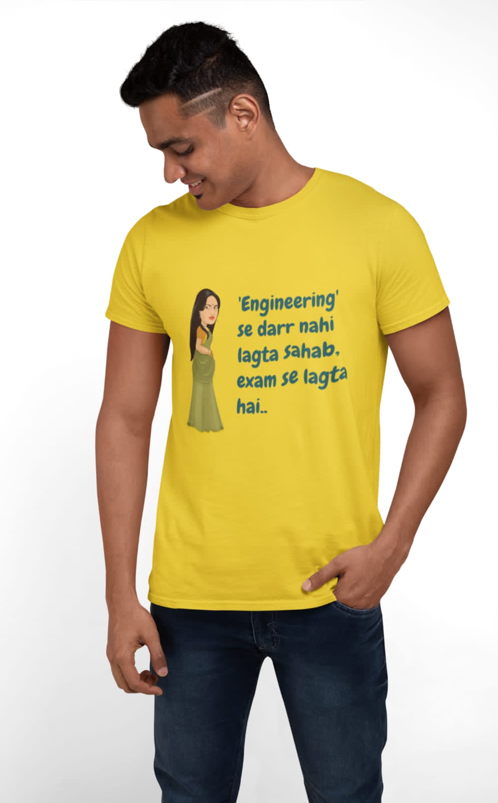 Engineering se darr nahi lagta sahab | Premium Half Sleeve Unisex T-Shirt
