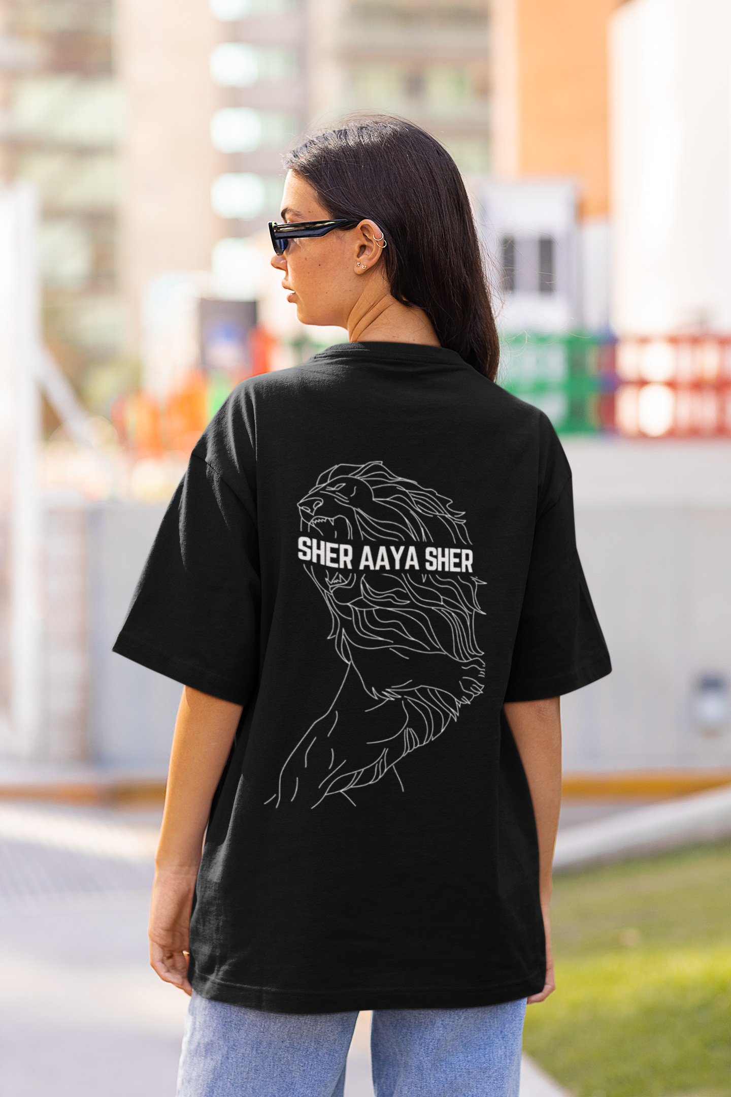 Sher Aaya Sher | Divine | Premium Oversized Half Sleeve Unisex T-Shirt