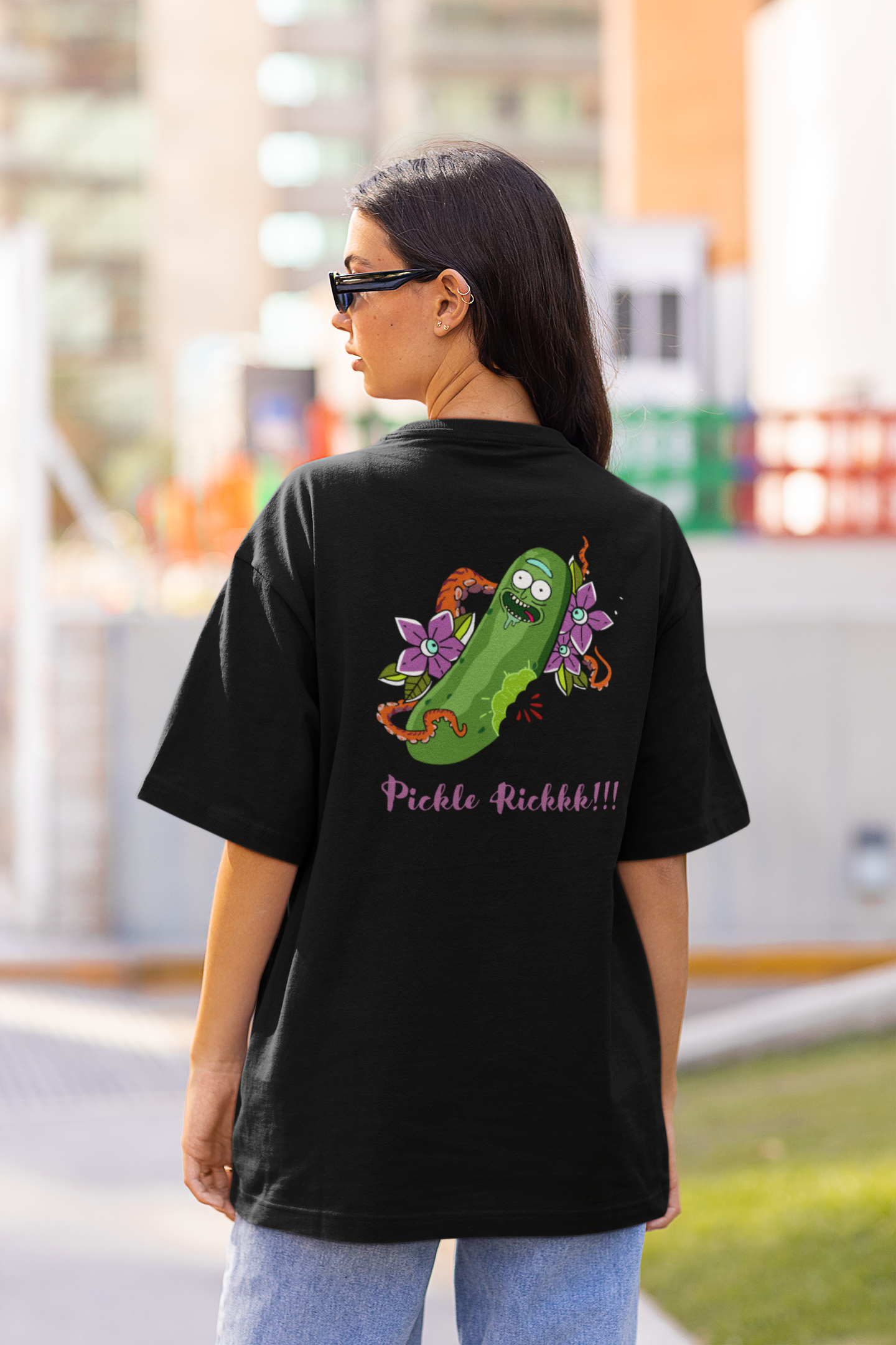 Pickle Rick | Premium Oversized Half Sleeve Unisex T-Shirt