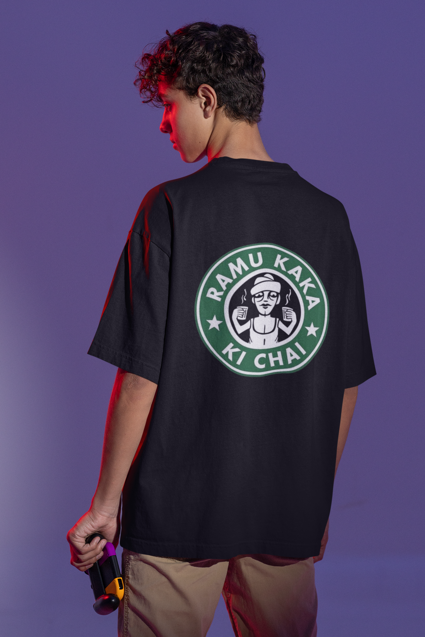 Ramu Kaka ki Chai | Dropped Sleeve Unisex Tee