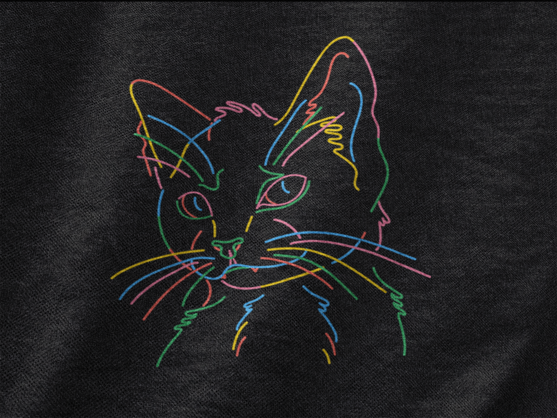 Colourful cat | Premium Oversized Half Sleeve Unisex T-Shirt