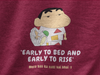 Early to Bed and Early to Rise Shinchan Half Sleeve Unisex T-Shirt