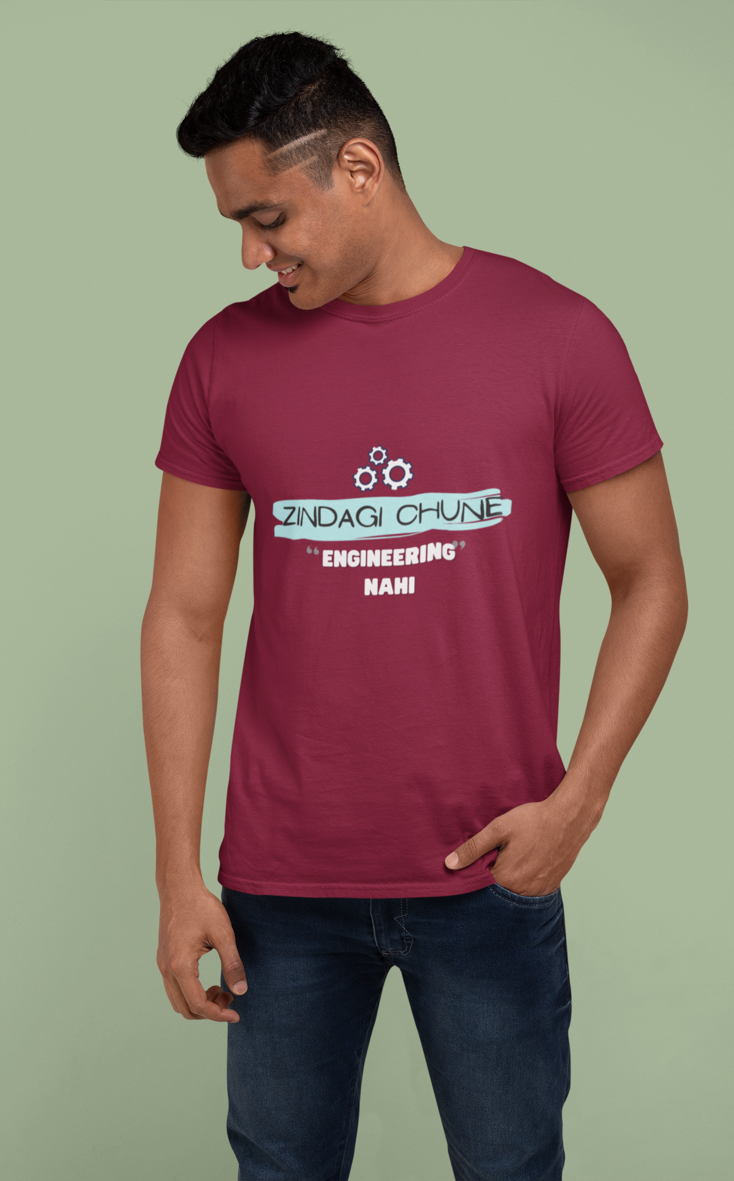 Zindagi Chune - Engineering nahi |  Premium Half Sleeve Unisex T-Shirt