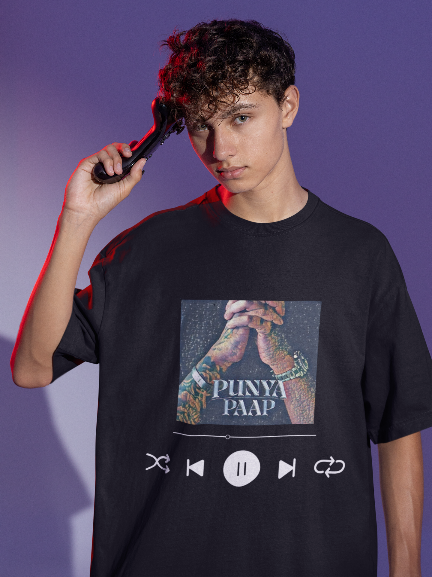 Punya Paap | Divine | Premium Oversized Half Sleeve Unisex T-Shirt