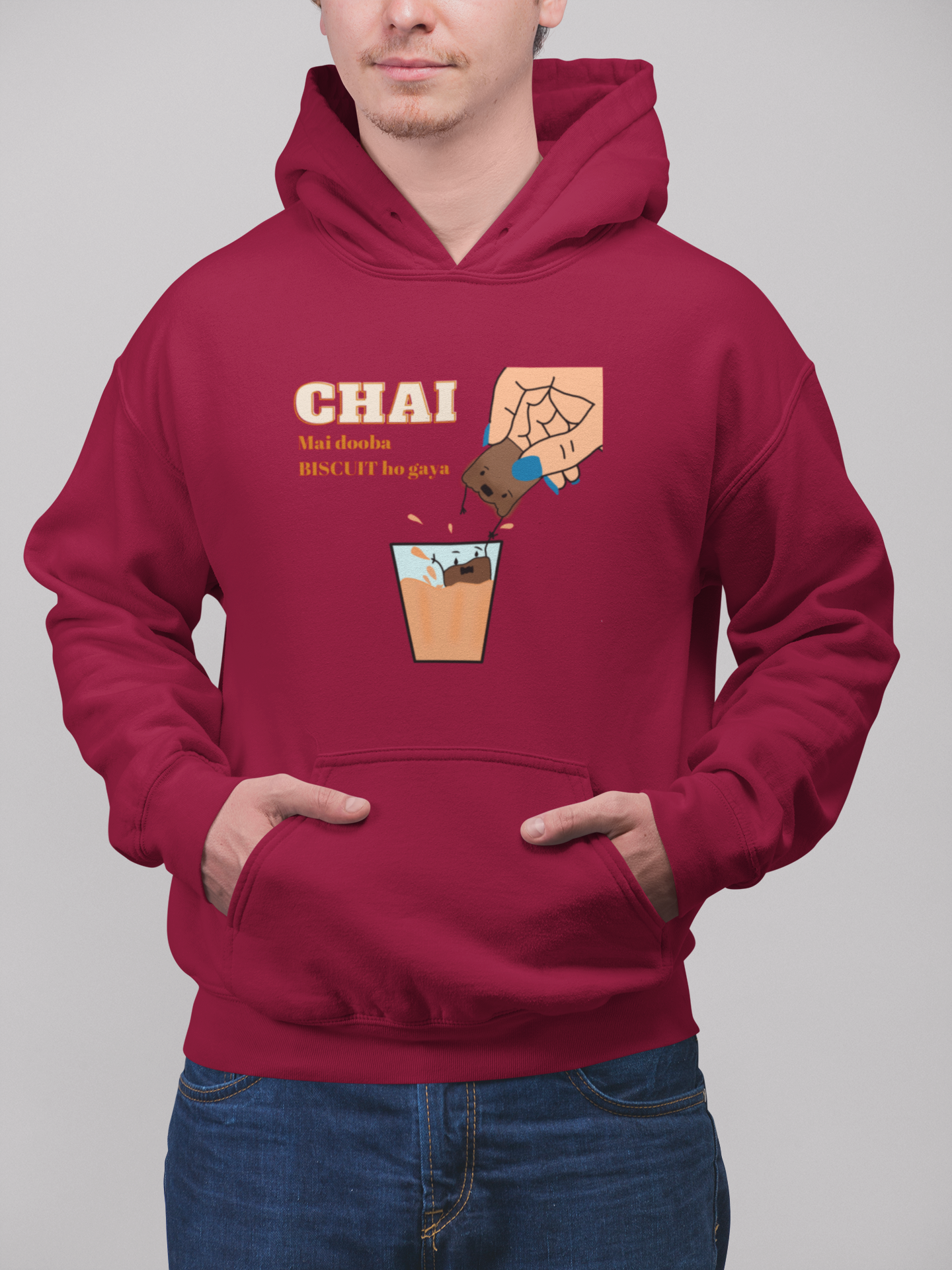 Chai me dooba biscuit | Premium Unisex Winter Hoodie