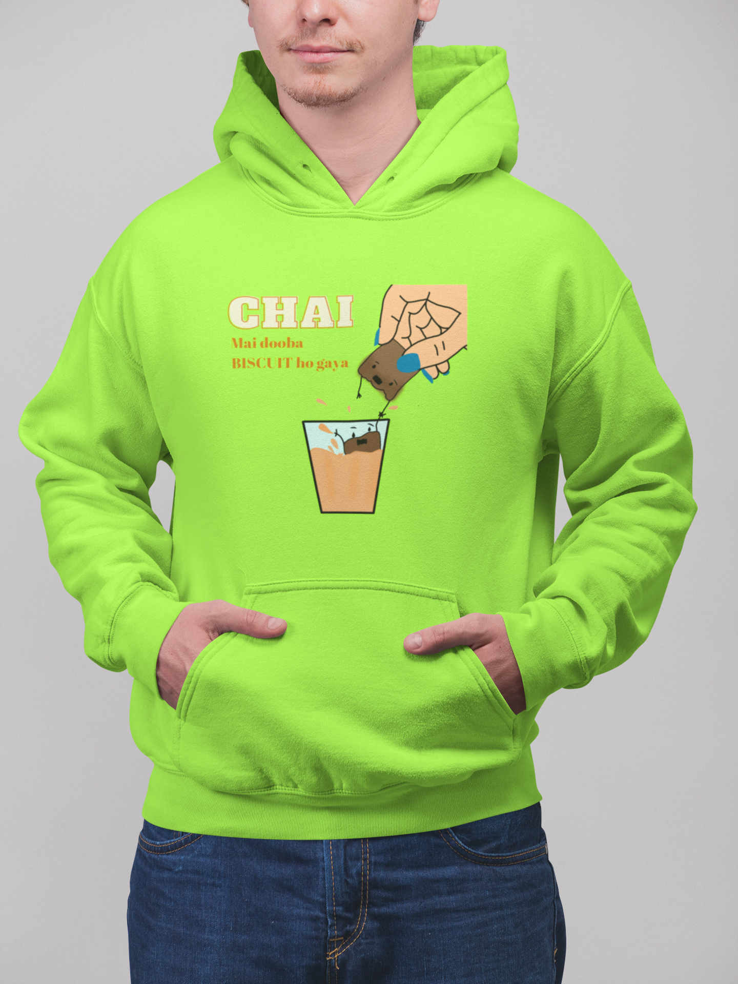 Chai me dooba biscuit | Premium Unisex Winter Hoodie