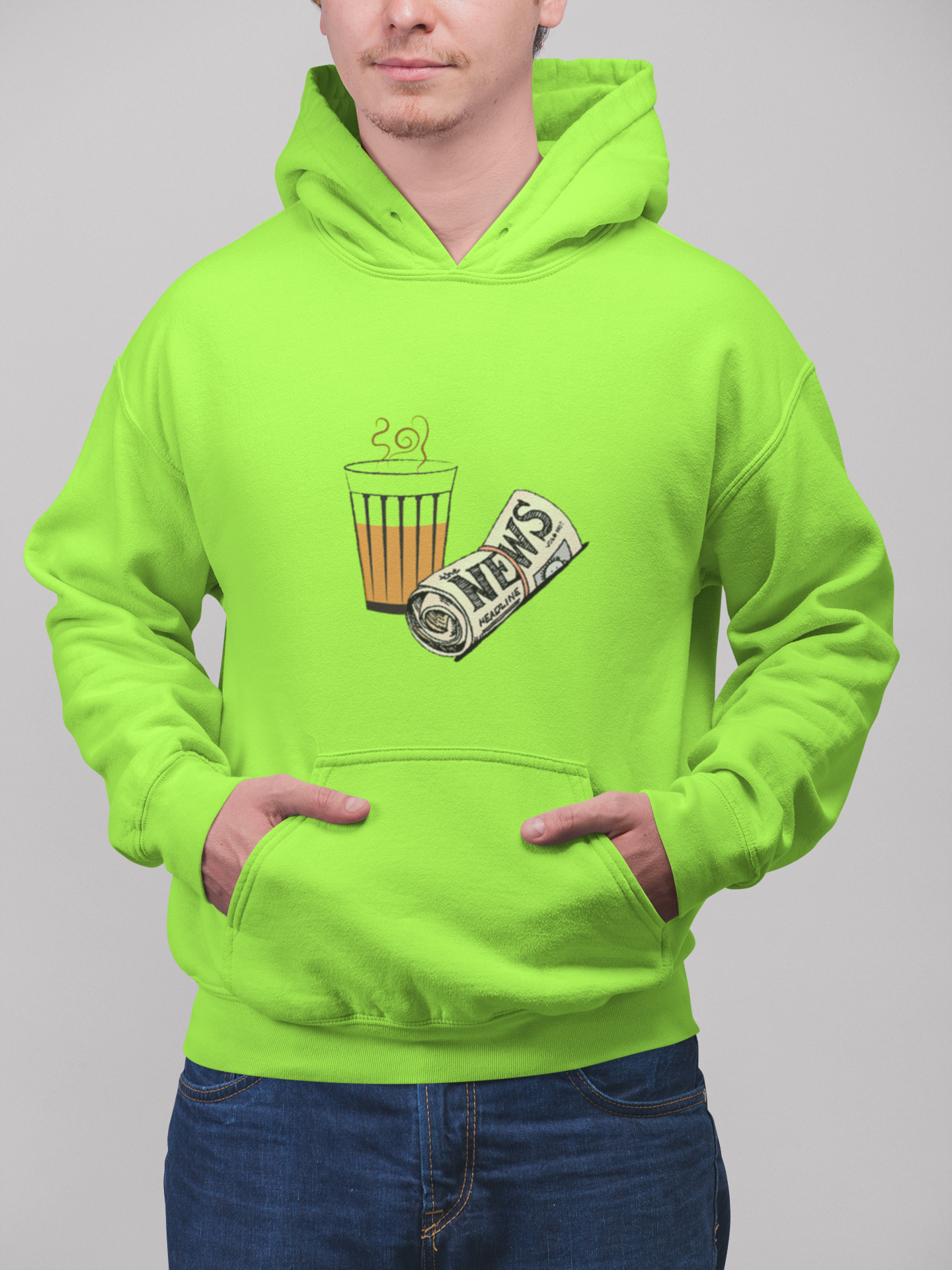 Chai aur newspaper | Premium Unisex Winter Hoodie