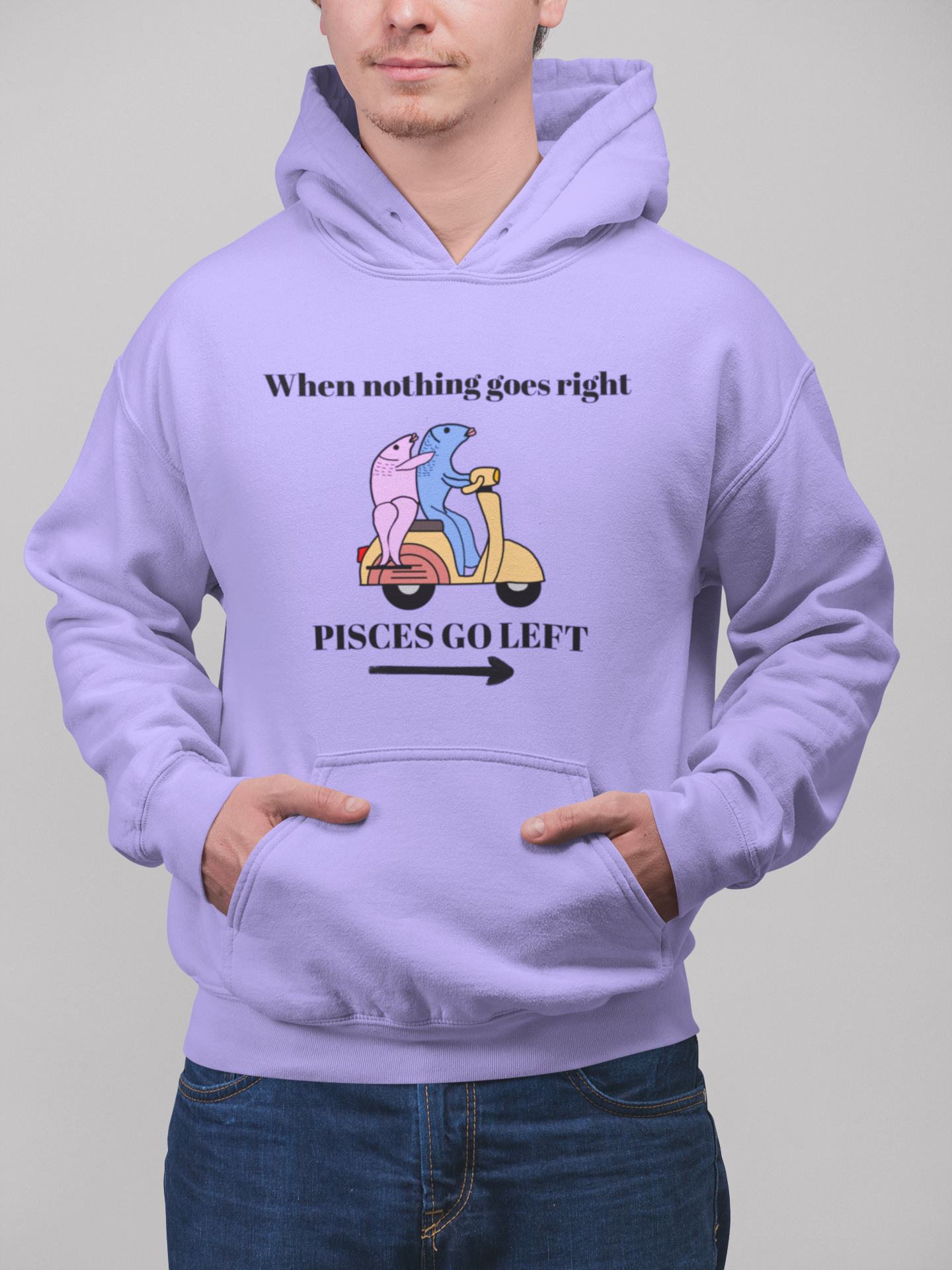 Pisces go left  | Premium Unisex Winter Hoodie