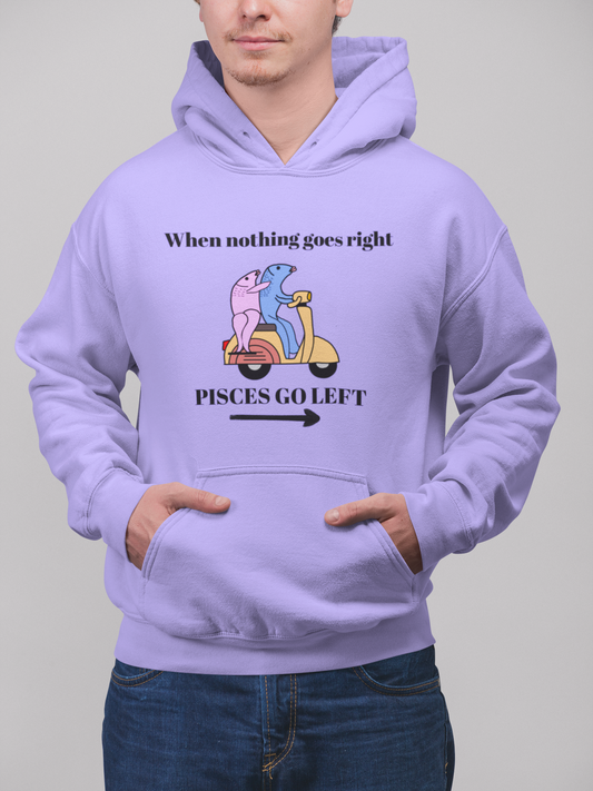 Pisces go left | Premium Unisex Winter Hoodie
