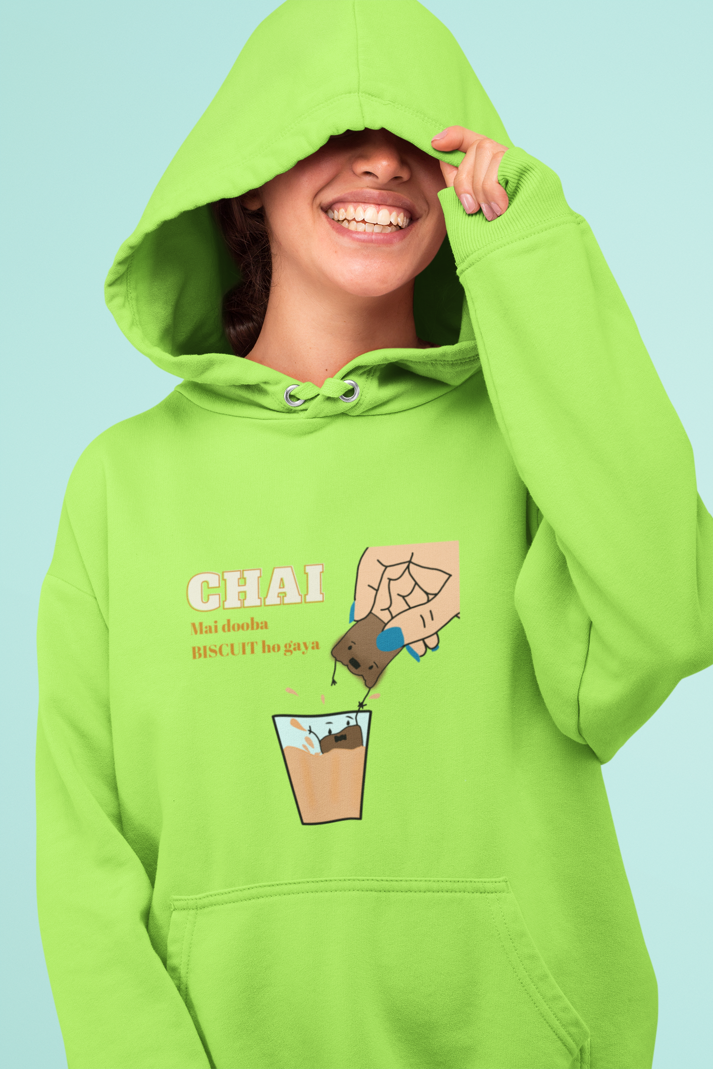 Chai me dooba biscuit | Premium Unisex Winter Hoodie