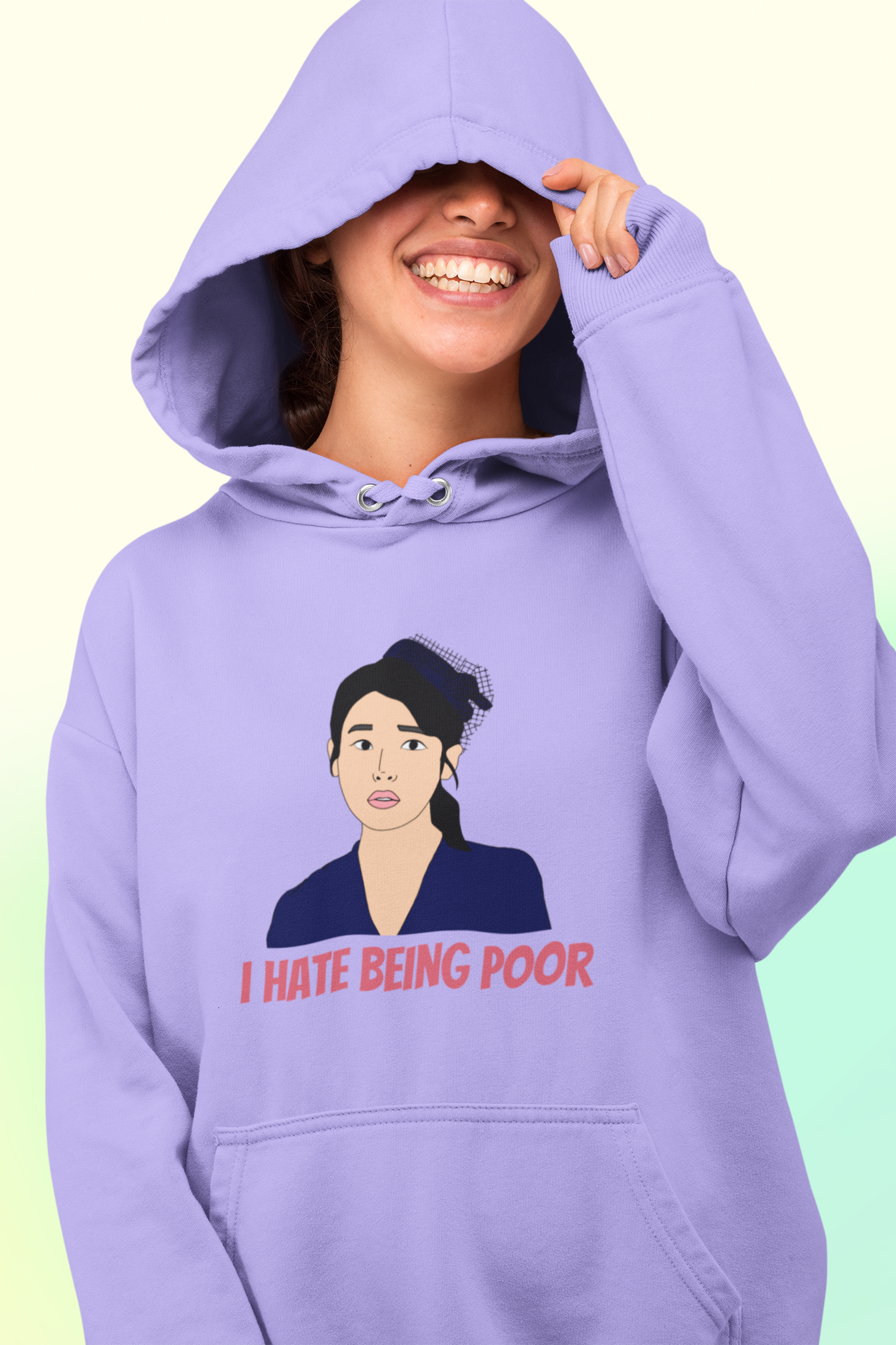 I hate being poor | Premium Unisex Winter Hoodie