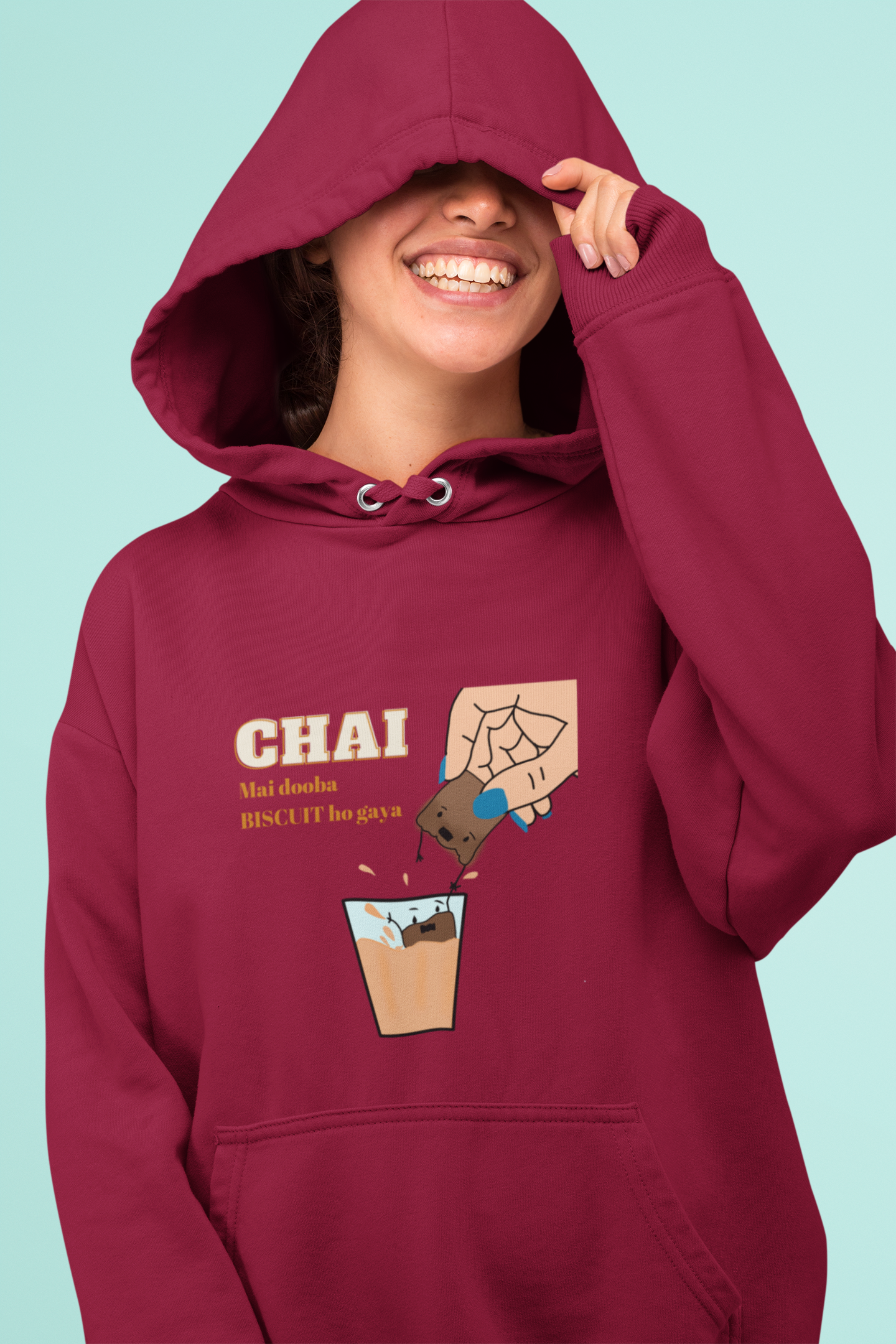 Chai me dooba biscuit | Premium Unisex Winter Hoodie