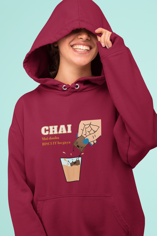 Chai me dooba biscuit | Premium Unisex Winter Hoodie