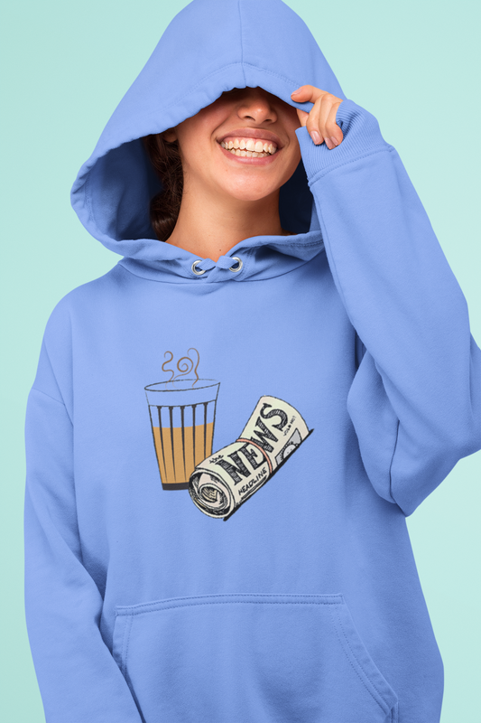 Chai aur newspaper | Premium Unisex Winter Hoodie