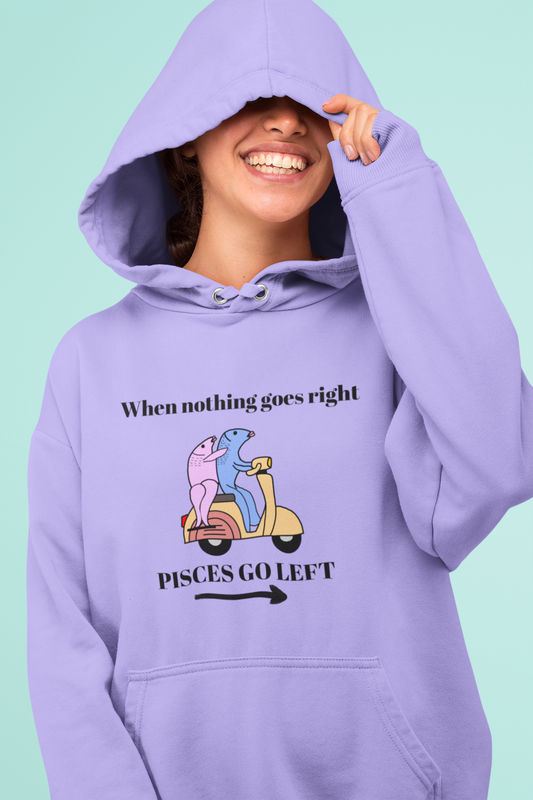 Pisces go left | Premium Unisex Winter Hoodie