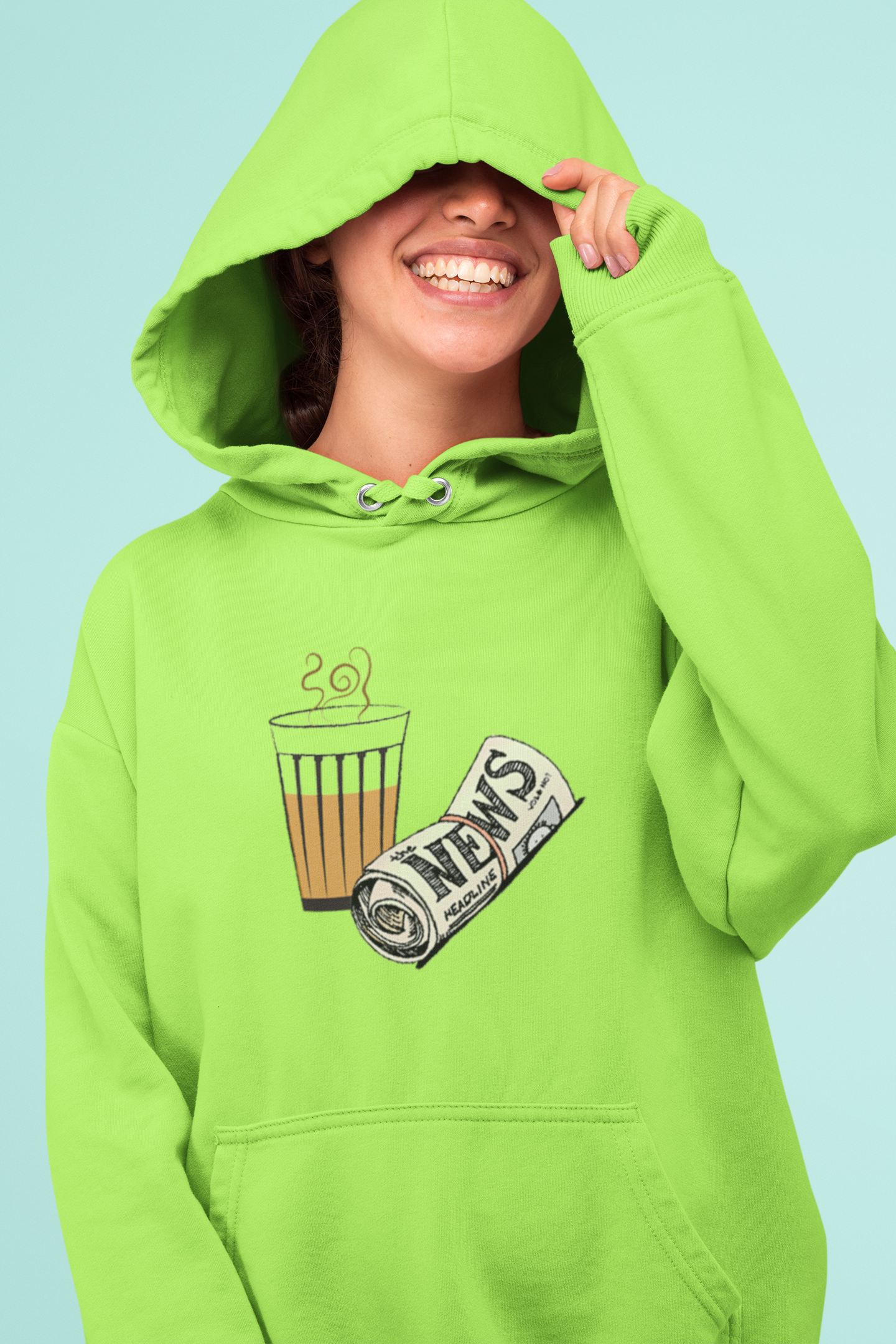 Chai aur newspaper | Premium Unisex Winter Hoodie