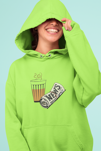 Chai aur newspaper | Premium Unisex Winter Hoodie