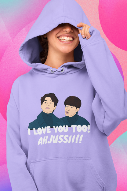 I love you too AHJUSSI !! | Premium Unisex Winter Hoodie